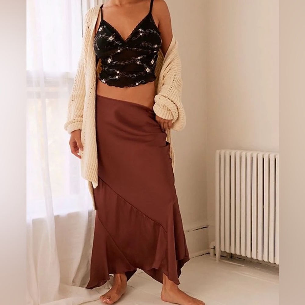 NWT You're An Angel Half Slip by Intimately at Free People in Brown - Picture 3 of 6